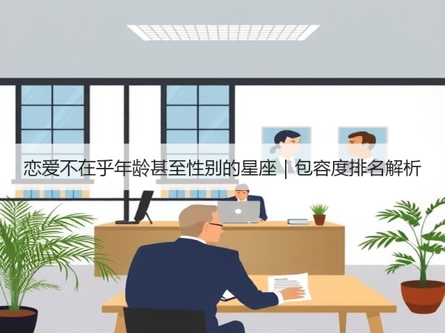 恋爱不在乎年龄甚至性别的星座｜包容度排名解析(图1)