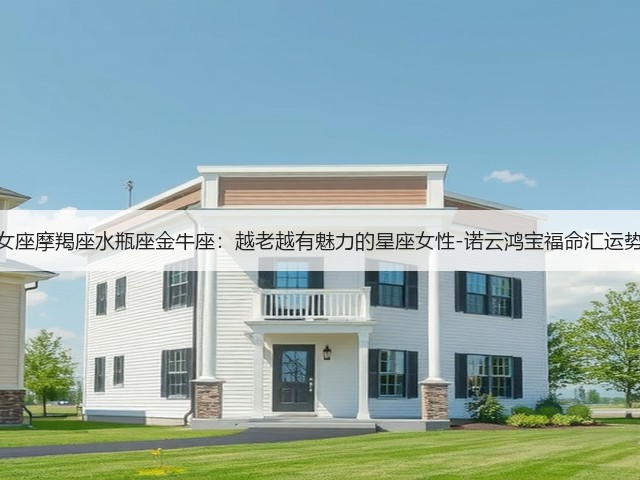 处女座摩羯座水瓶座金牛座:越老越有魅力的星座女性-诺云鸿宝福命汇运势网(图1) 处女座摩羯座水瓶座金牛座:越老越有魅力的星座女性-诺云鸿宝福命汇运势网(图1)