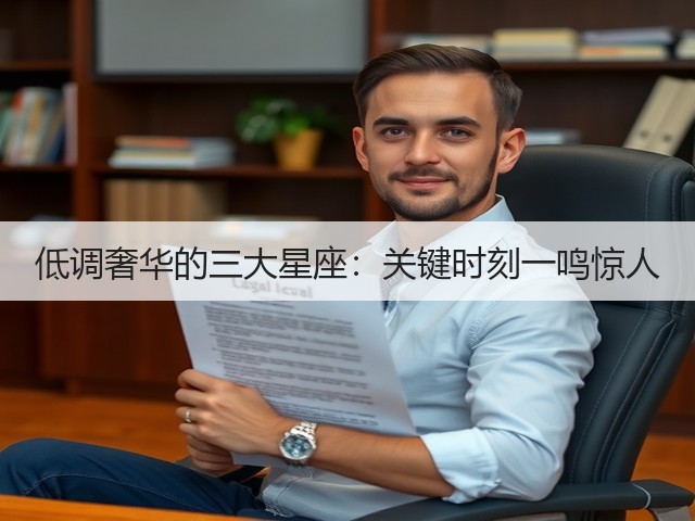 低调奢华的三大星座:关键时刻一鸣惊人(图1) 低调奢华的三大星座:关键时刻一鸣惊人(图1)