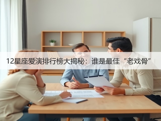 12星座爱演排行榜大揭秘:谁是最佳“老戏骨”(图2) 12星座爱演排行榜大揭秘:谁是最佳“老戏骨”(图2)