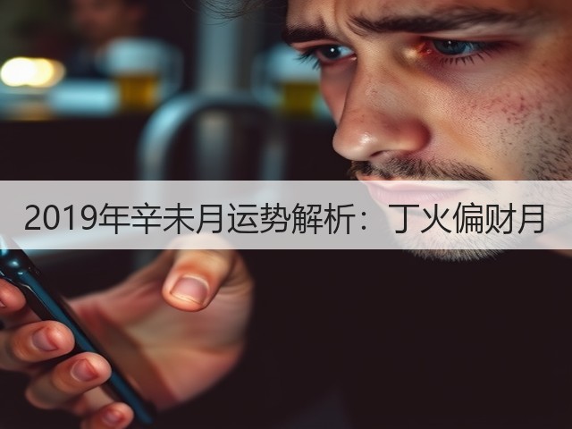 2019年辛未月运势解析:丁火偏财月(图1) 2019年辛未月运势解析:丁火偏财月(图1)