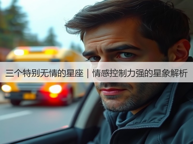 三个特别无情的星座｜情感控制力强的星象解析