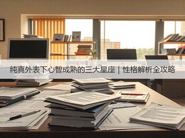 纯真外表下心智成熟的三大星座｜性格解析全攻略(图1)