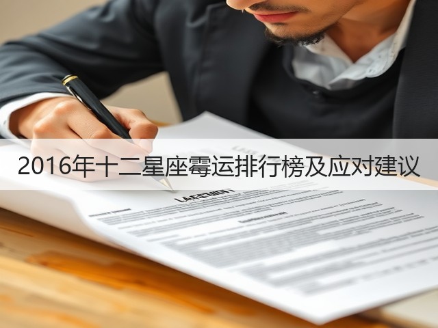 2016年十二星座霉运排行榜及应对建议(图3) 2016年十二星座霉运排行榜及应对建议(图3)
