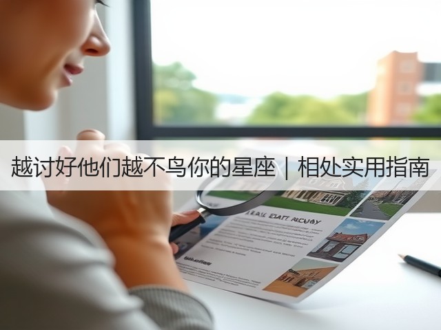 越讨好他们越不鸟你的星座|相处实用指南(图1) 越讨好他们越不鸟你的星座|相处实用指南(图1)