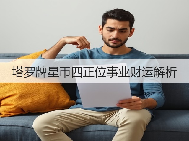 塔罗牌星币四正位事业财运解析(图2)