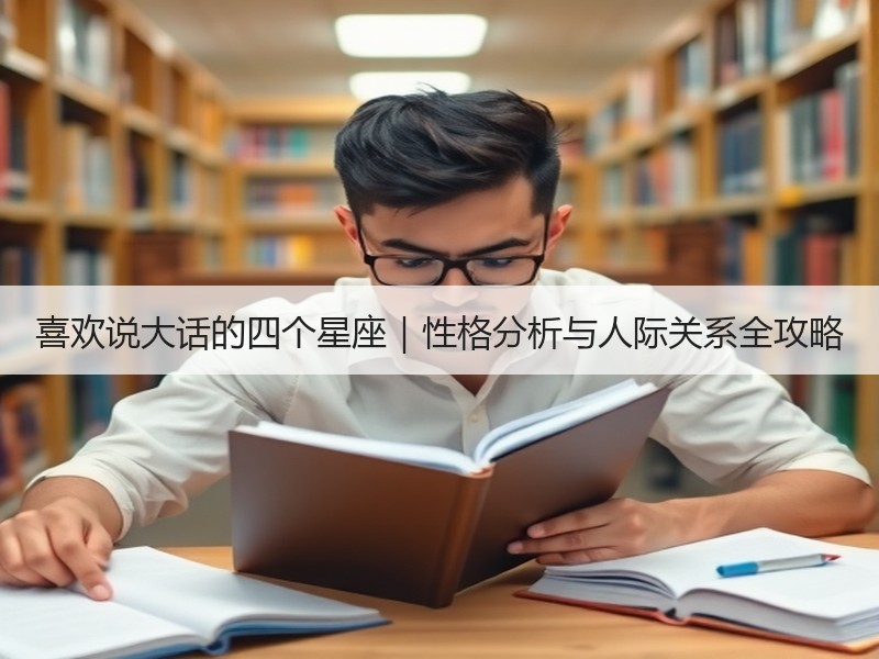 喜欢说大话的四个星座｜性格分析与人际关系全攻略