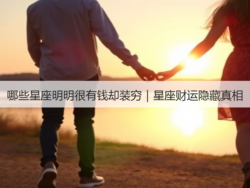 哪些星座明明很有钱却装穷｜星座财运隐藏真相