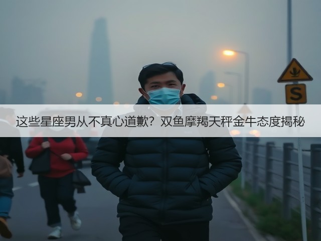 这些星座男从不真心道歉?双鱼摩羯天秤金牛态度揭秘(图2) 这些星座男从不真心道歉?双鱼摩羯天秤金牛态度揭秘(图2)