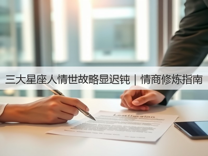 三大星座人情世故略显迟钝｜情商修炼指南