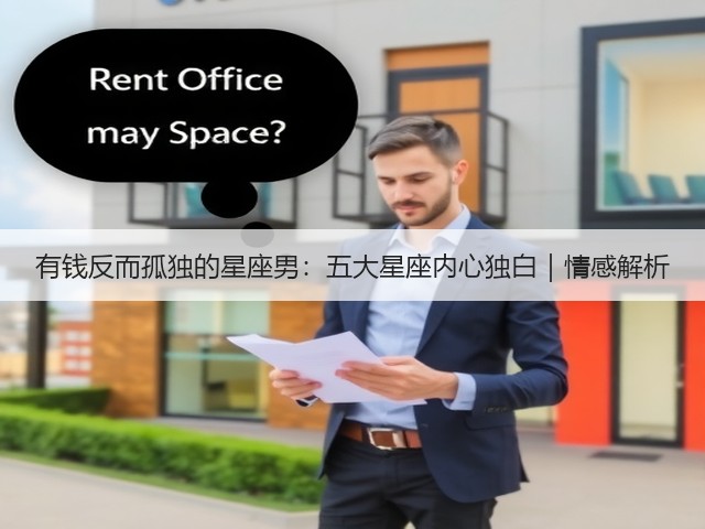 有钱反而孤独的星座男：五大星座内心独白｜情感解析(图1)