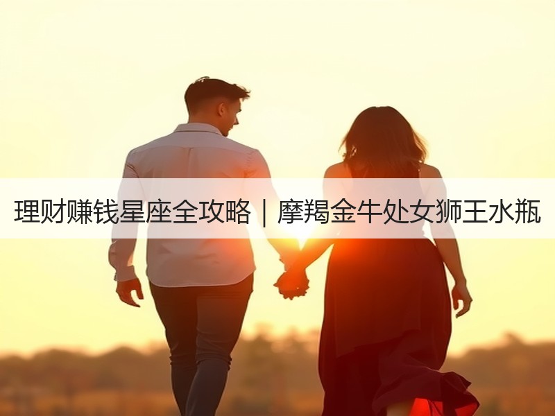 理财赚钱星座全攻略｜摩羯金牛处女狮王水瓶
