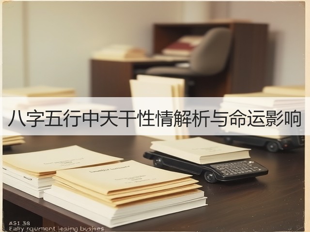 八字五行中天干性情解析与命运影响(图1) 八字五行中天干性情解析与命运影响(图1)
