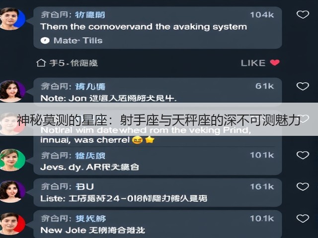 神秘莫测的星座:射手座与天秤座的深不可测魅力(图1) 神秘莫测的星座:射手座与天秤座的深不可测魅力(图1)