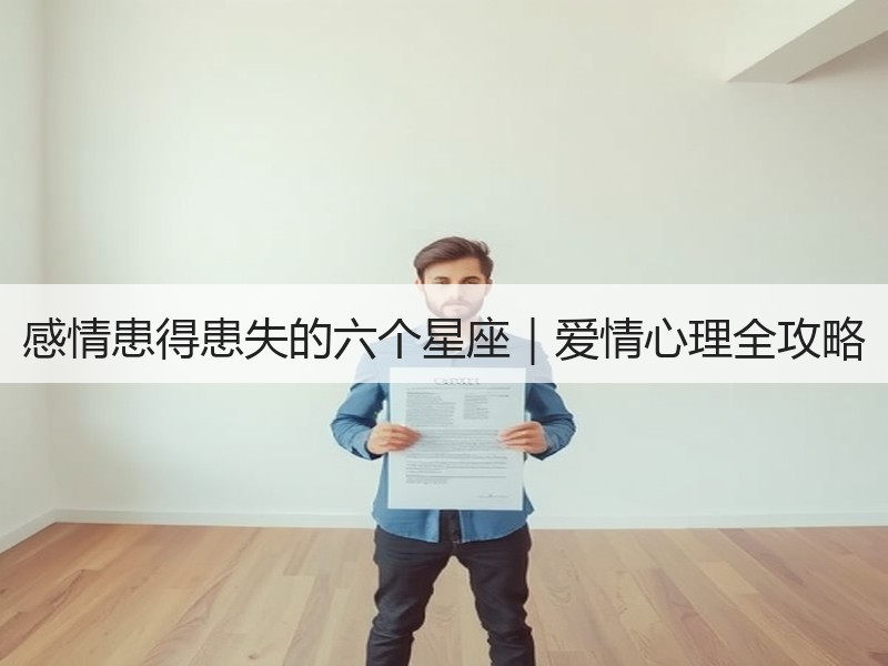 感情患得患失的六个星座｜爱情心理全攻略