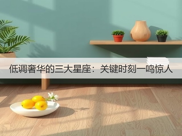 低调奢华的三大星座:关键时刻一鸣惊人(图2) 低调奢华的三大星座:关键时刻一鸣惊人(图2)