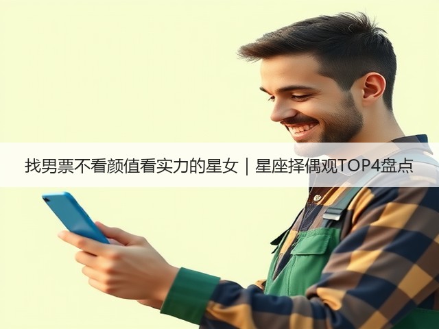 找男票不看颜值看实力的星女｜星座择偶观TOP4盘点(图2)