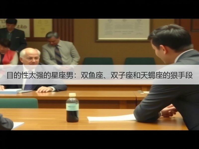 目的性太强的星座男：双鱼座、双子座和天蝎座的狠手段