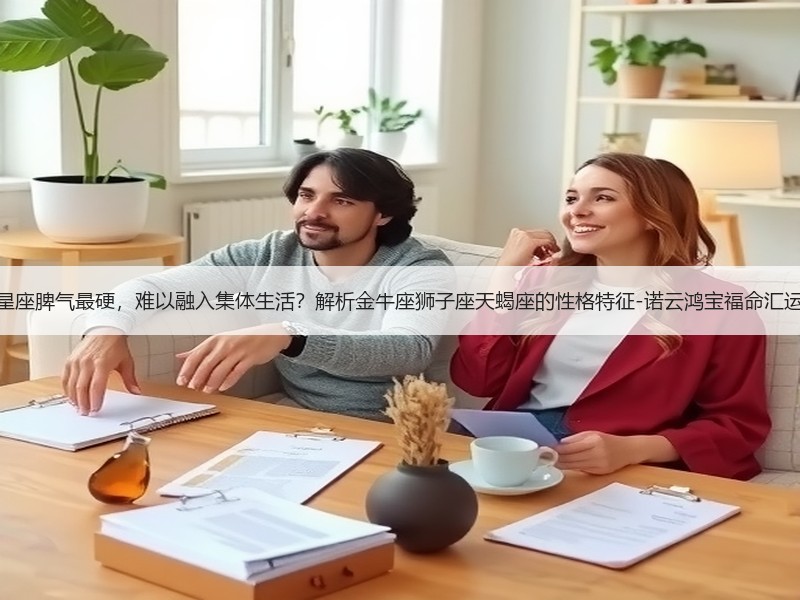 三个星座脾气最硬，难以融入集体生活？解析金牛座狮子座天蝎座的性格特征-诺云鸿宝福