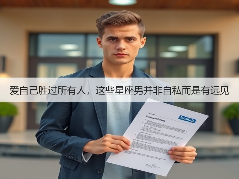 爱自己胜过所有人，这些星座男并非自私而是有远见