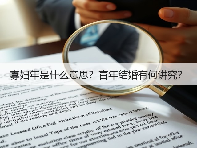 寡妇年是什么意思？盲年结婚有何讲究？(图1)