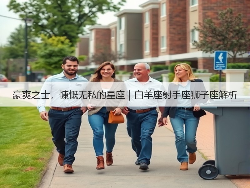 豪爽之士，慷慨无私的星座｜白羊座射手座狮子座解析