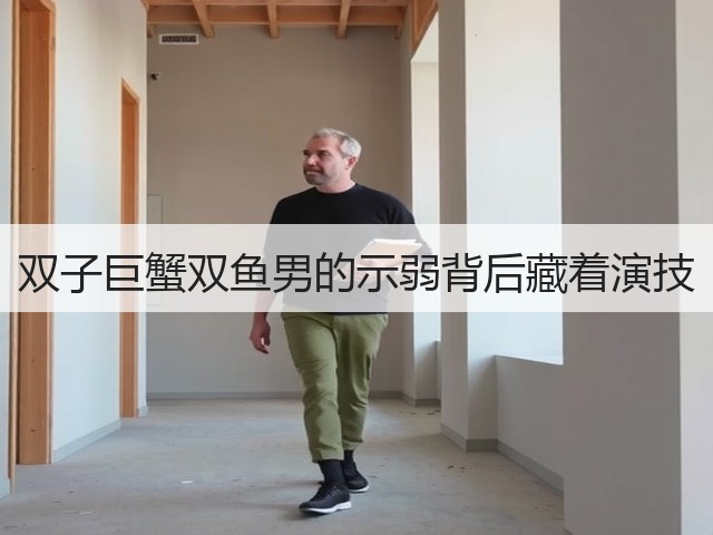 双子巨蟹双鱼男的示弱背后藏着演技(图3) 双子巨蟹双鱼男的示弱背后藏着演技(图3)