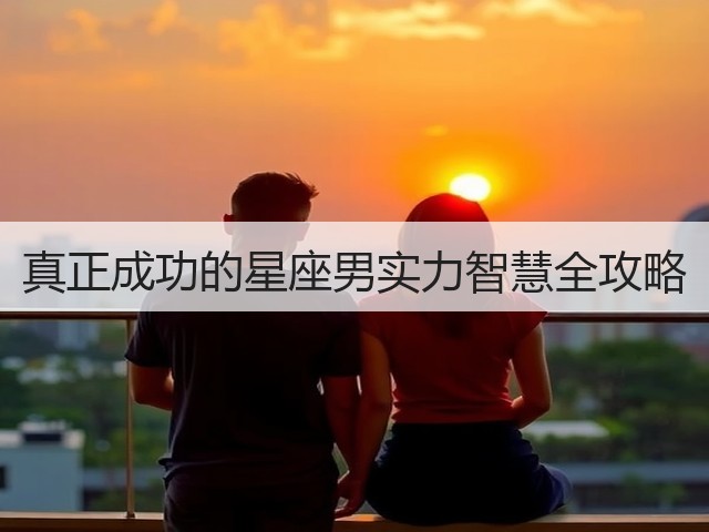 真正成功的星座男实力智慧全攻略(图3)