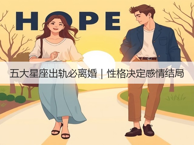 五大星座出轨必离婚｜性格决定感情结局(图1)