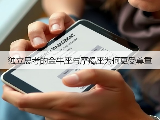 独立思考的金牛座与摩羯座为何更受尊重(图1) 独立思考的金牛座与摩羯座为何更受尊重(图1)