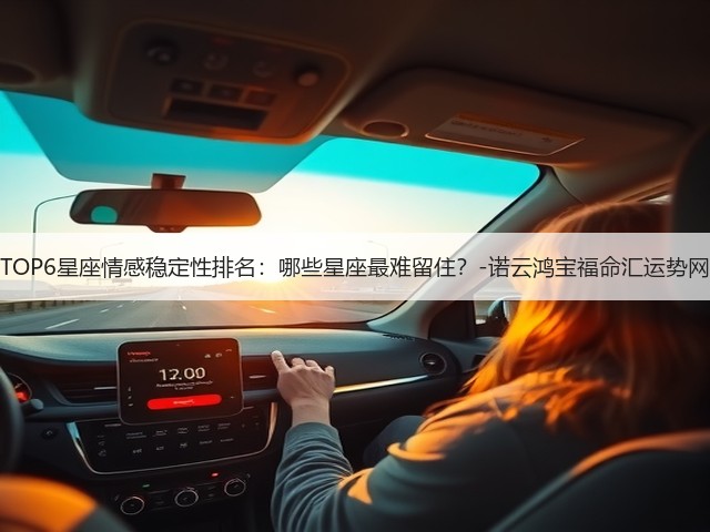 TOP6星座情感稳定性排名:哪些星座最难留住?-诺云鸿宝福命汇运势网(图3) TOP6星座情感稳定性排名:哪些星座最难留住?-诺云鸿宝福命汇运势网(图3)