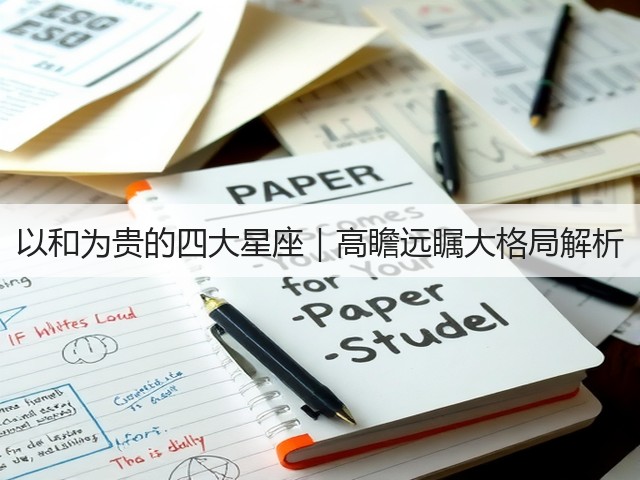 以和为贵的四大星座｜高瞻远瞩大格局解析(图2)