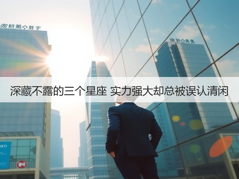深藏不露的三个星座 实力强大却总被误认清闲