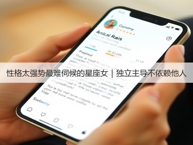 性格太强势最难伺候的星座女｜独立主导不依赖他人(图1)