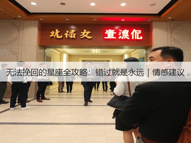 无法挽回的星座全攻略：错过就是永远｜情感建议