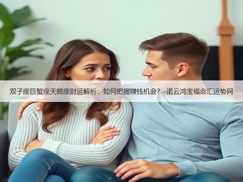双子座巨蟹座天蝎座财运解析：如何把握赚钱机会？-诺云鸿宝福命汇运势网
