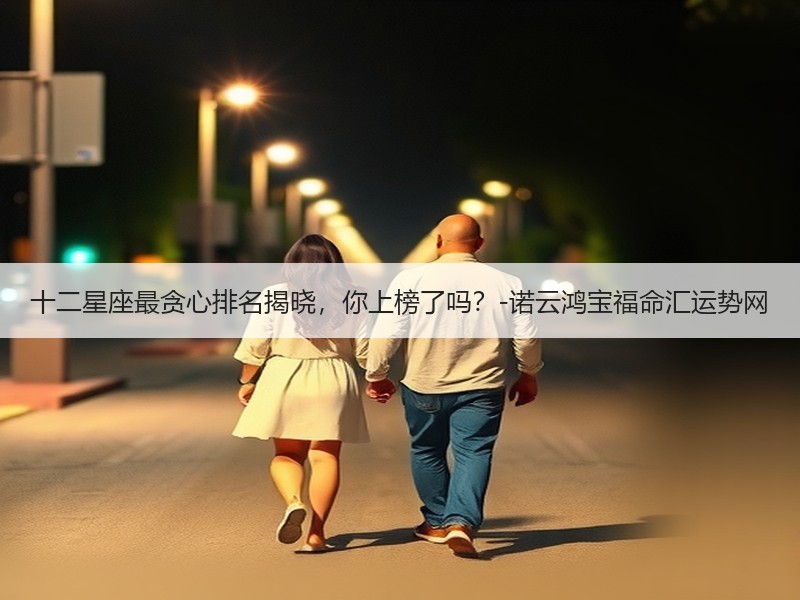 十二星座最贪心排名揭晓，你上榜了吗？-诺云鸿宝福命汇运势网