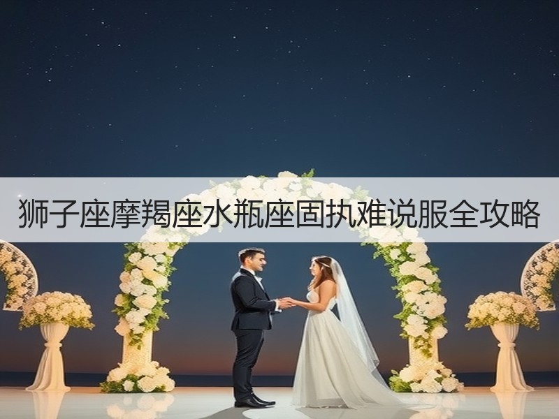 狮子座摩羯座水瓶座固执难说服全攻略
