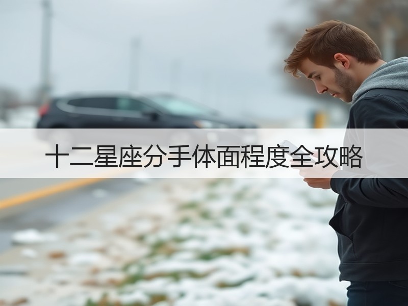 十二星座分手体面程度全攻略