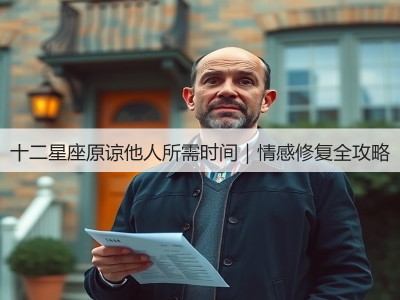 十二星座原谅他人所需时间｜情感修复全攻略