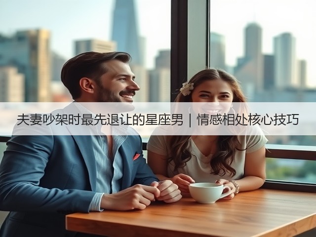 夫妻吵架时最先退让的星座男|情感相处核心技巧(图3) 夫妻吵架时最先退让的星座男|情感相处核心技巧(图3)