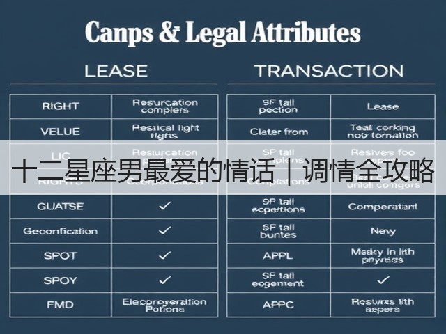 十二星座男最爱的情话｜调情全攻略(图1)