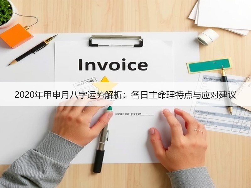 2020年甲申月八字运势解析：各日主命理特点与应对建议