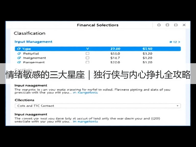 情绪敏感的三大星座｜独行侠与内心挣扎全攻略