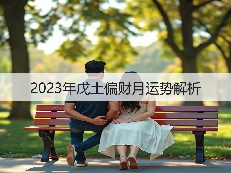 2023年戊土偏财月运势解析