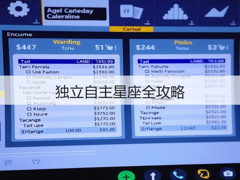 独立自主星座全攻略