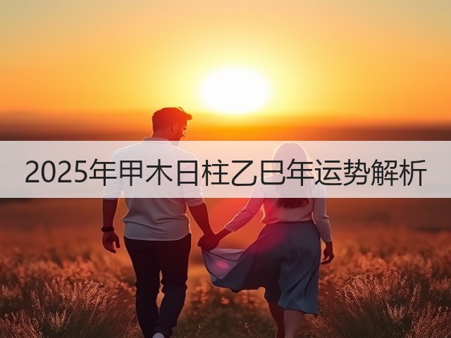 2025年甲木日柱乙巳年运势解析(图1)