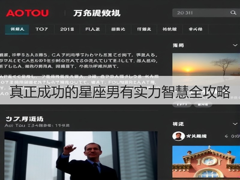 真正成功的星座男有实力智慧全攻略