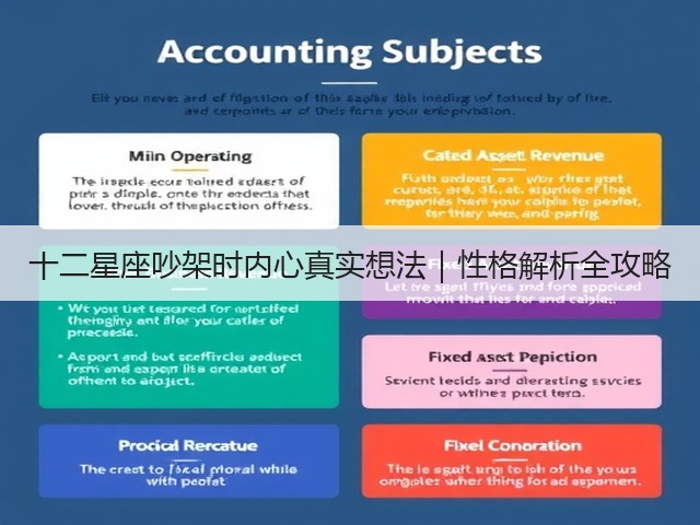 十二星座吵架时内心真实想法｜性格解析全攻略(图1)