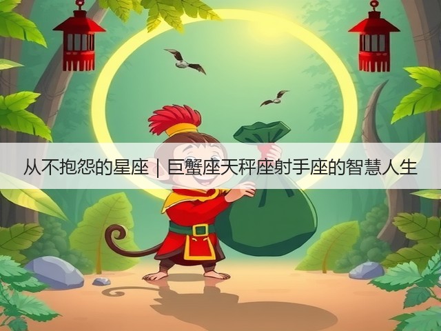 从不抱怨的星座|巨蟹座天秤座射手座的智慧人生(图1) 从不抱怨的星座|巨蟹座天秤座射手座的智慧人生(图1)